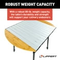 thumbnail image 3 of Lippert Components Table 2023053727 80 Pound Weight Capacity; Folding; Bamboo And Hammer Gray; With Carry Bag, 3 of 6