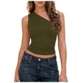 thumbnail image 2 of enyan Women's Basic Double Lined Scoop Neck Tank Tops Adjustable Tank Summer Sleeveless Tops Athletic Tank Tops for Women,AG,XL, 2 of 6