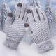 thumbnail image 5 of Guantes de invierno para mujer, guantes de punto para pantalla táctil, diseño térmico impermeable y resistente al viento con forro suave y cálido para mayor comodidad durante todo el día,, 5 of 8