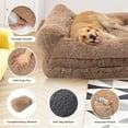 thumbnail image 2 of 79" Foldable Human Dog Bed for Adults, Fluffy Faux Fur with Blanket, Orthopedic Washable Dog Bed with Memory Foam Dog Bed and Water Repellent Liner Extra Large Thick for Pet, 2 of 8