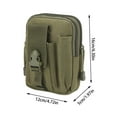 thumbnail image 2 of Tactical Waist Bag Outdoor Military 6 Inch Phone Coin Purse 800D Waterproof Belt Pouch Adjustable Strap Multi Pocket Hiking Running Travel Gear, 2 of 5