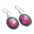 thumbnail image 2 of Natural Pink Triplet Opal Gemstone 925 Sterling Silver Earring 1.69", 2 of 2