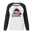 thumbnail image 4 of Odeerbi Christmas Crewneck Sweatshirts For Women 2025 Fashion Print Pullover Tops Long Sleeve Comfortable Blouse Black, 4 of 6