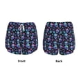 thumbnail image 5 of Lsque Skull Flower Blue Printed Women's Running Shorts with Liner Pockets,Elastic Quick Dry Workout Athletic Gym Yoga Shorts,Womens High Waist Shorts-X-Large, 5 of 9