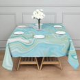 thumbnail image 3 of Square Tablecloth, Waterproof Polyester Table Cover, Wrinkle Resistant & Washable Fabric for Dining, Kitchen, Picnic, 60x60in(152x152cm), Liquid & Marble Print, 3 of 6