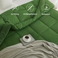thumbnail image 5 of BedTreat Down Alternative Comforter with Corner Tabs - All Season Quilted Full Size 240 GSM Green Comforter, Machine Washable Microfiber Bedding, 5 of 7