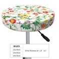 thumbnail image 4 of Balery Spring floral Fundas de asiento para taburete de bar redondo de tela de terciopelo ajustables que protegen de arañazos y manchas para sillas de 14 a 17 pulgadas.-14 inch, 4 of 7