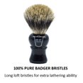 thumbnail image 4 of Brocha de afeitar Parker Long-Loft de 3 bandas Pure Badger, 4 of 4