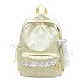 thumbnail image 2 of Yellow Polka Dot Backpack, Aesthetic Daypack for with Lace Large Laptop Daypack, Lightweight study Bookbag with Spacious Main Compartment and Side Pockets, Travel Backpack for Teens, 2 of 6
