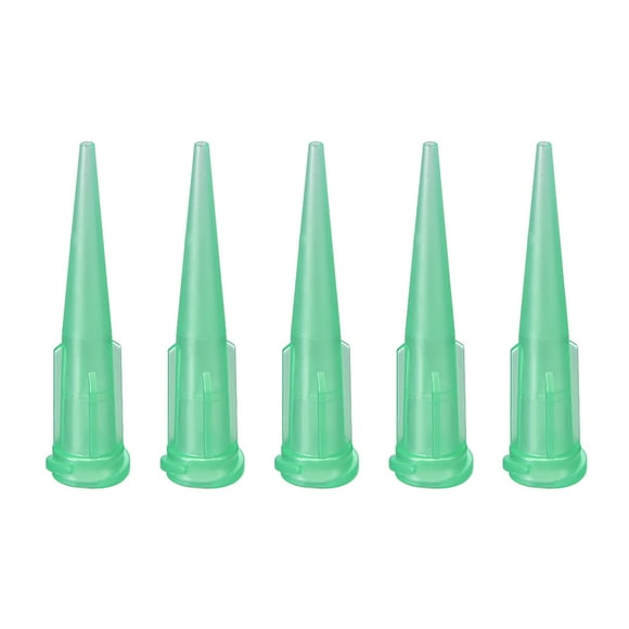 Aguja de llenado de dispensación cónica sin punta industrial 18ga X 1.26" Verde 5 Pcs