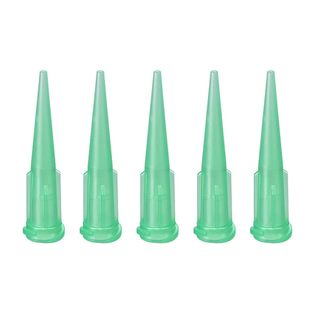 Aguja de llenado de dispensación cónica sin punta industrial 18ga X 1.26" Verde 5 Pcs
