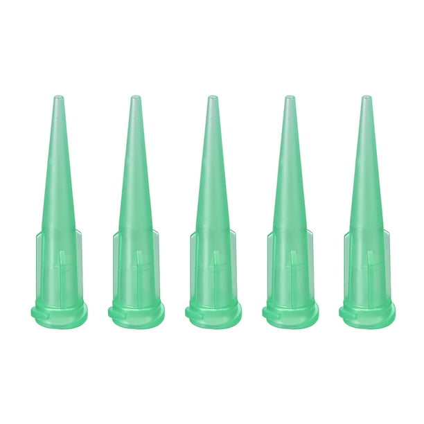 Aguja de llenado de dispensación cónica sin punta industrial 18ga X 1.26" Verde 5 Pcs