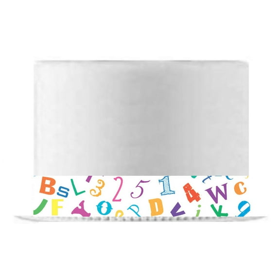 Alphabet Edible Cake Decoration Ribbon -6 Slim Strips