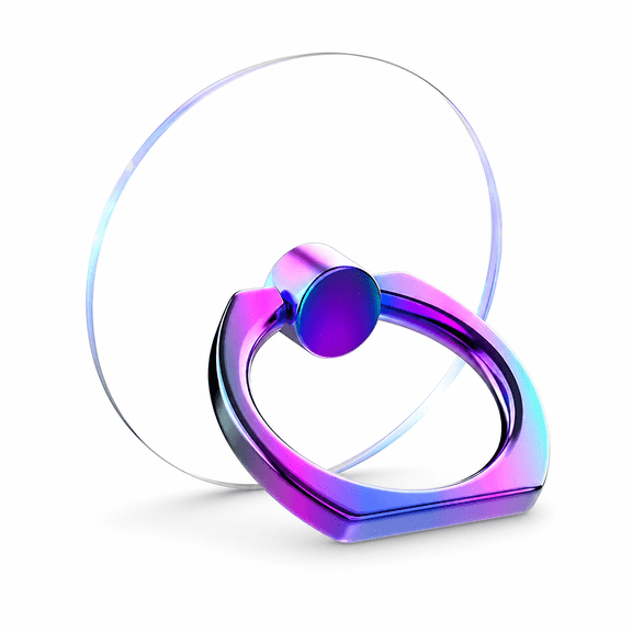 4-Pack Clear Phone Ring Holder - 360 Degree Rotation Finger Grip Kickstand
