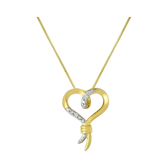 10kt Yellow Gold Diamond Accent Pendant, 18
