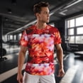 thumbnail image 3 of Wukai Autumn Maple Leaves Print Men's Short-Sleeved Mesh T-Shirt,Quick-Dry Short Sleeve Workout T-Shirt-X-Small, 3 of 8