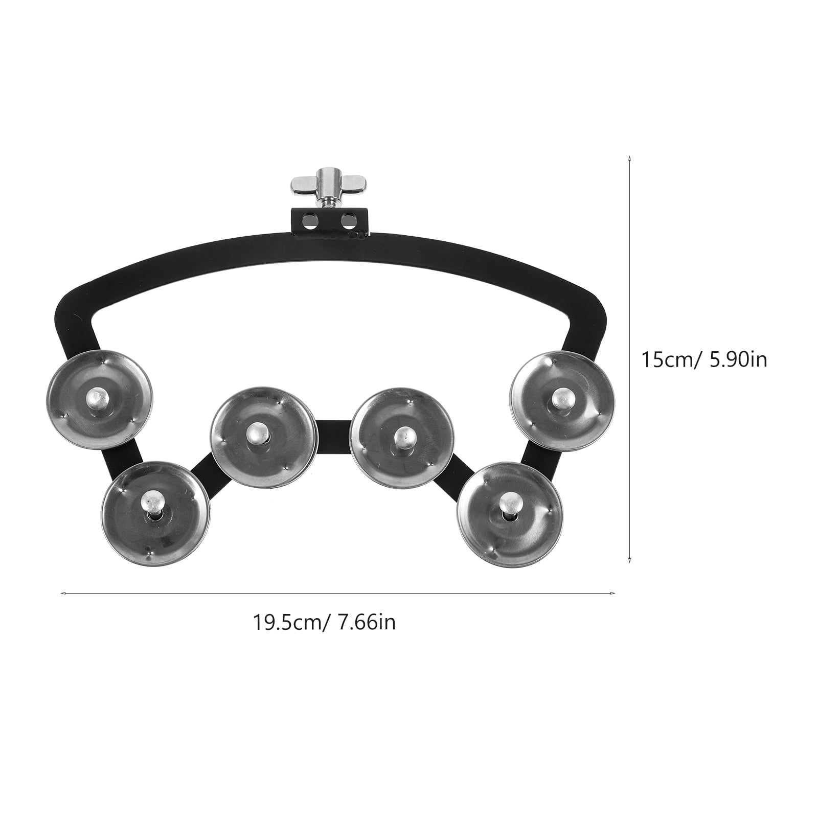 WHAMVOX 1Pack Mountable on Drums Tambourine Percussion Bright Sound for Musicians with ABS Material