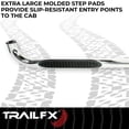 thumbnail image 3 of TrailFX Nerf Bar A0052S TFX Round Tube Side Steps; With Step Pads; 3 Inch Round Bent 90 Degree; Polished; Stainless Steel; Without End Caps; Rocker Panel Mount, 3 of 3