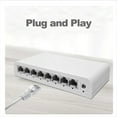 thumbnail image 4 of 5 Port Gigabit Data Switch,Network Hub,Desktop Ethernet Splitter,Plug & Play Shielded Ports Fanless Quiet Mini Portable,1 x Gigabit Data Switch( 5 Port ),White, 4 of 5