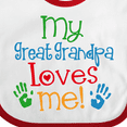 thumbnail image 4 of Inktastic My Great Grandpa Loves Me Boys or Girls Baby Bib, 4 of 4