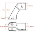thumbnail image 2 of ABCISI Marine Boat Handrail Fittings, 316 Stainless Steel Hand Rail 60 Degree Stanchion for 1 inch Pipe, Bracket Hardware Accessories for Ship Yacht Marine Use (1 inch End), 2 of 6