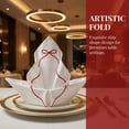 thumbnail image 3 of Set of 6 Cloth Napkins, Polyester Washable and Reusable Table Dinner Napkins for Restaurant, Weddings and Parties Red 14x20inch, 3 of 6