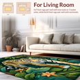 thumbnail image 2 of ODIKA 3'x5' Machine Washable Non-Slip Area Rug, Jungle Feline Botanical Accent High Traffic Rug, Orange, 281110, 2 of 7