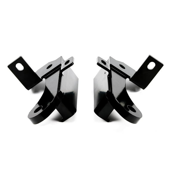 Warn D-Ring Mount 102370 Mounts Below Factory Winch-Ready Steel Bumper; Rated At 12000 Pounds; 7/8 Inch Pin Size; Powder Coated; Black; With Jack Point; Set of 2