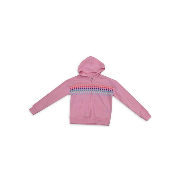 Athletic Works Girls Fleece Zip Hoodie, Sizes 418 & Plus