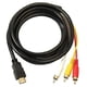 thumbnail image 1 of Cable HDMI RCA 3 Cable adaptador convertidor HDMI a RCA Cable transmisor de transmisión unidireccional HDMI 1,5 m RCA, 1 of 4