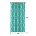 thumbnail image 5 of Turquoise Geometric Quatrefoil Pattern Shower Curtain 36"x72" ,Bathroom Decorative Shower Curtains Set with 12 Hooks,Modern Waterproof Washable Shower Curtain, 5 of 6