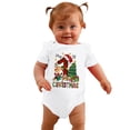 thumbnail image 3 of WEAIXIMIUNGChristmas Garçons Filles Manches Courtes Combinaison à Imprimé de Lettres de Noël Justaucorps Vêtements d'Automne 12-18 Mois, 3 of 5