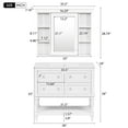 thumbnail image 2 of Harper & Bright Designs 36" Bathroom Vanity Sink Combo, Bathroom Mirror Cabinet with Adjustable Shelf, Bathroom storage Cabinet with Drawers, White, 2 of 17