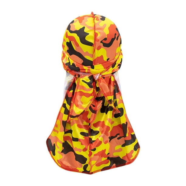 Pañuelo de seda sintética resistente, de secado rápido, estilo hip hop, cómodo y con diseño de . Naranja