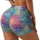 thumbnail image 1 of Fotbe blue pink colorful cracked texture Shorts Sin Costuras – Shorts Deportivos de Cintura Alta para Mujer, Elásticos para Gimnasio, Yoga, Running o Ciclismo-Medium, 1 of 8