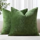 thumbnail image 1 of Set de 2 fundas de almohada DecoruHome (chenilla, 41 x 41 cm), color verde musgo, 1 of 9