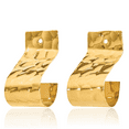 thumbnail image 2 of 14K Solid Yellow Gold Hammered Earring Jackets for Studs, 2 of 4