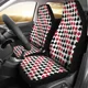 thumbnail image 2 of Fundas para asientos de coche con diseño de naipes en rojo, negro y blanco, paquete de 2 fundas protectoras universales para asientos delanteros, 2 of 4