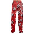 thumbnail image 3 of Women's Casual Fashion Christmas Pajama Pants, Long Sleepwear Trousers for Sports and Home Use, Comfortable and Soft Material for Nightwear and Lounging,Vermilion,2XL, 3 of 6