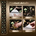 thumbnail image 3 of Magic Peel and Stick Wallpaper Golden Crescent Moons Mushrooms Glowing Vines Wall Mural 17.7in x 9.8ft Self Adhesive Removable Wall Paper Renter Friendly Wallpaper for Kids Bedroom Living Room, 3 of 8