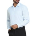 thumbnail image 4 of CAMISA DE NEGOCIO DE MANGA LARGA CON BOTONES PARA HOMBRES INSPIRAR CHIC M PATTERN M BLANCA AZUL, 4 of 5