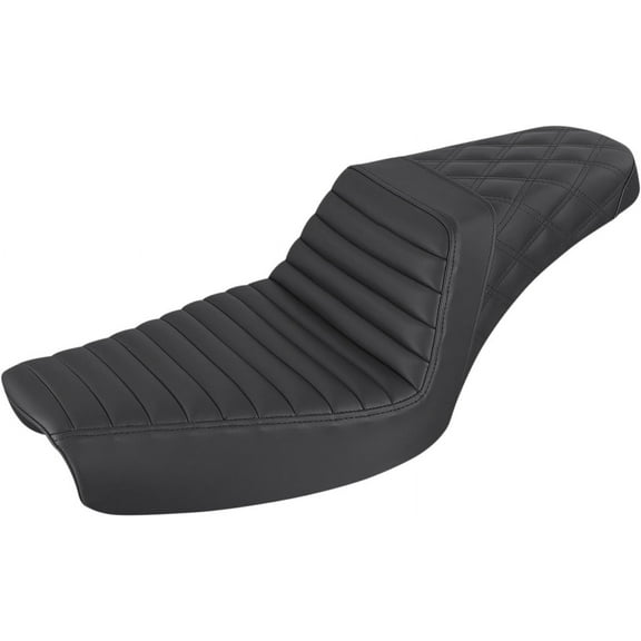 Black Rear Lattice Stitch Tuck N Roll Seat