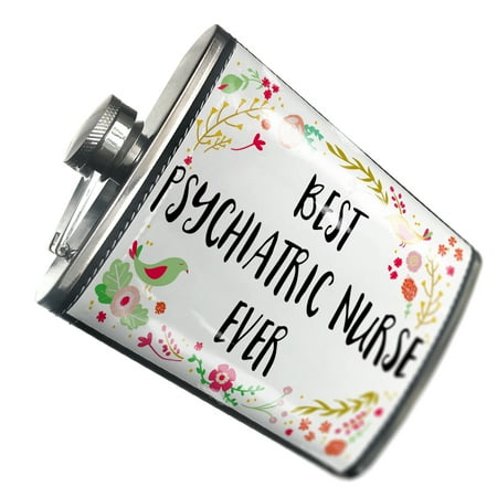 

NEONBLOND Flask Happy Floral Border Psychiatric Nurse