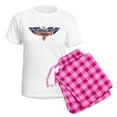 thumbnail image 5 of CafePress - Retro Eagle And USA Flag Women's Light Pajamas - Women's Short Sleeve Print T-Shirt and Pants Light Cotton Pajama Set, 5 of 7