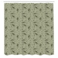 thumbnail image 3 of Ambesonne Fishing Shower Curtain, Fisherman Boat and Trouts, 69"Wx84"L, Dusk Army Green, 3 of 3