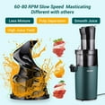 thumbnail image 4 of SOVIDER 200W Masticating Slow Juicer, Easy Clean, Cold Press Juicer for Citrus, Carrot, Pulp, Fruits, Vegetables, 4 of 9