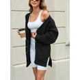 thumbnail image 3 of Charmo Side Split Cardigan Sweaters for Womens Long Sleeve V Neck Button Knit Sweater with Pockets, 3 of 7