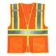thumbnail image 1 of Chaleco de seguridad SULWZM 3XL con bolsillos reflectantes con cremallera naranja, 1 of 5