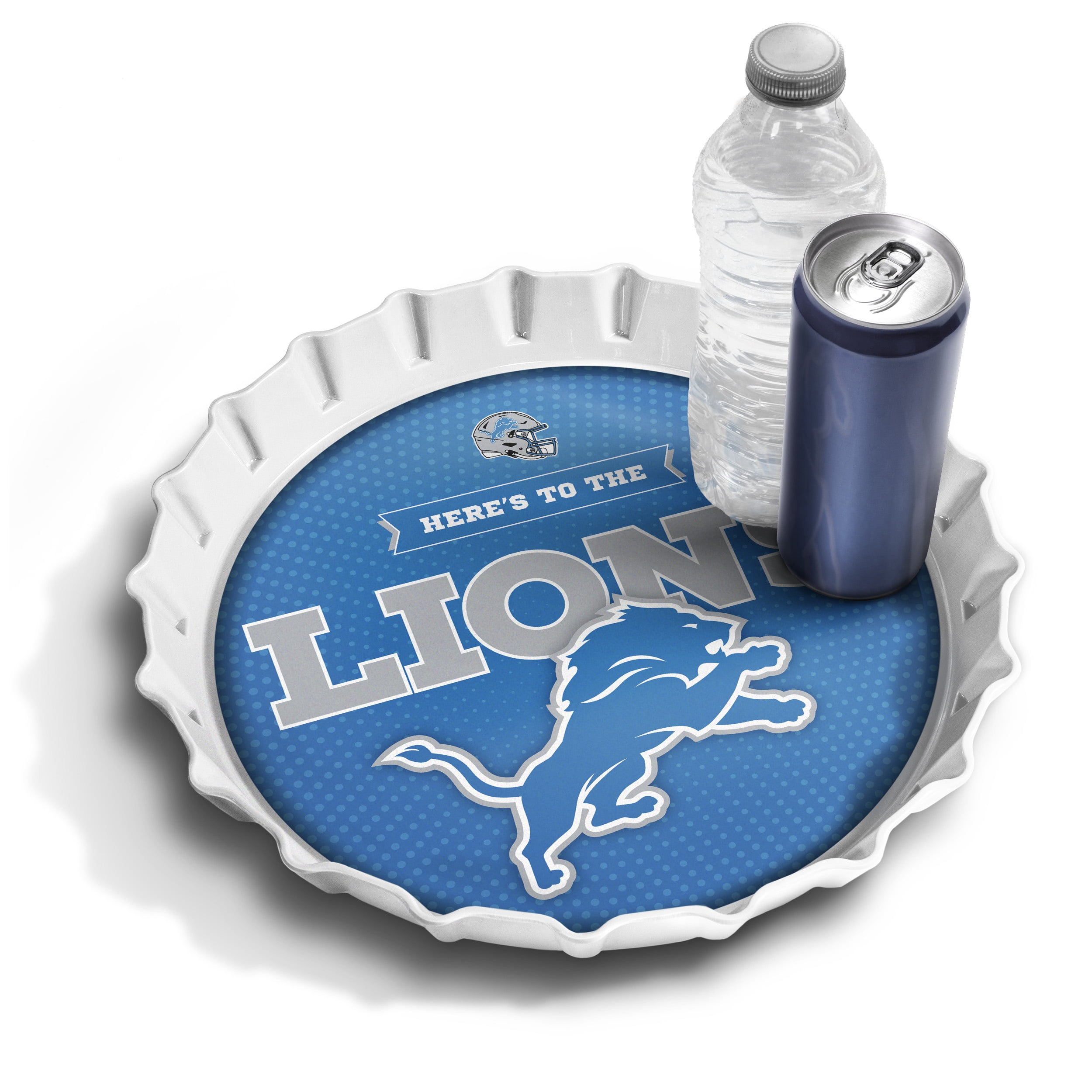YouTheFan NFL Detroit Lions Bottle Cap Serving Tray