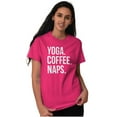 thumbnail image 5 of Yoga Coffee Naps Meditation Fitness Women's Graphic T Shirt Tees Brisco Brands S, 5 of 6